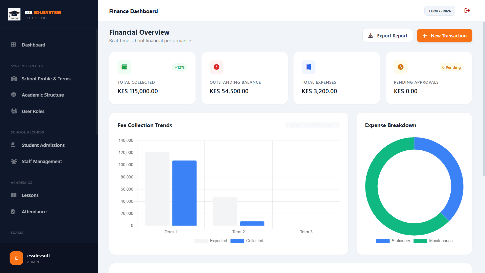 Finance Module UI